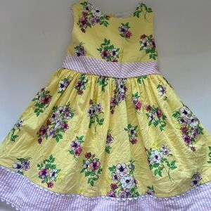 Rare Editions Yellow Floral Kids Dress